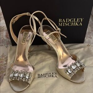 Badgley Mischka Elegant Heels with Crystal Embellishments